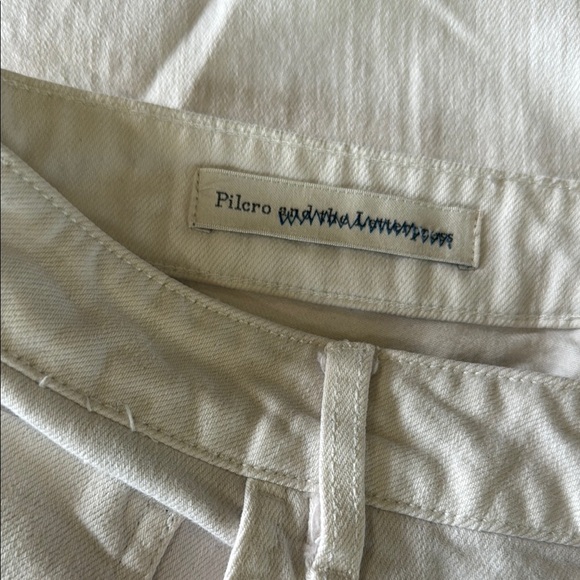 pilcro and the letterspress Cream Wide-Leg Pants with Floral Hem - Picture 5 of 10